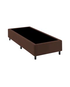 Base Cama Box Premium Solteiro Comum Marrom